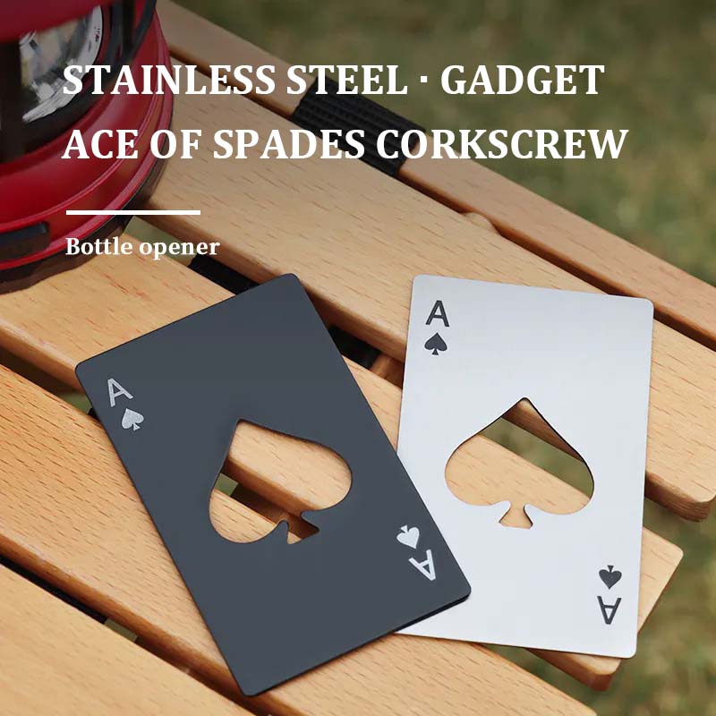 🔥2025 NEW ARRIVAL🔥 - Stainless Steel Poker Shaped Bottle Opener, Portable Non Slip Manual Beer Opener