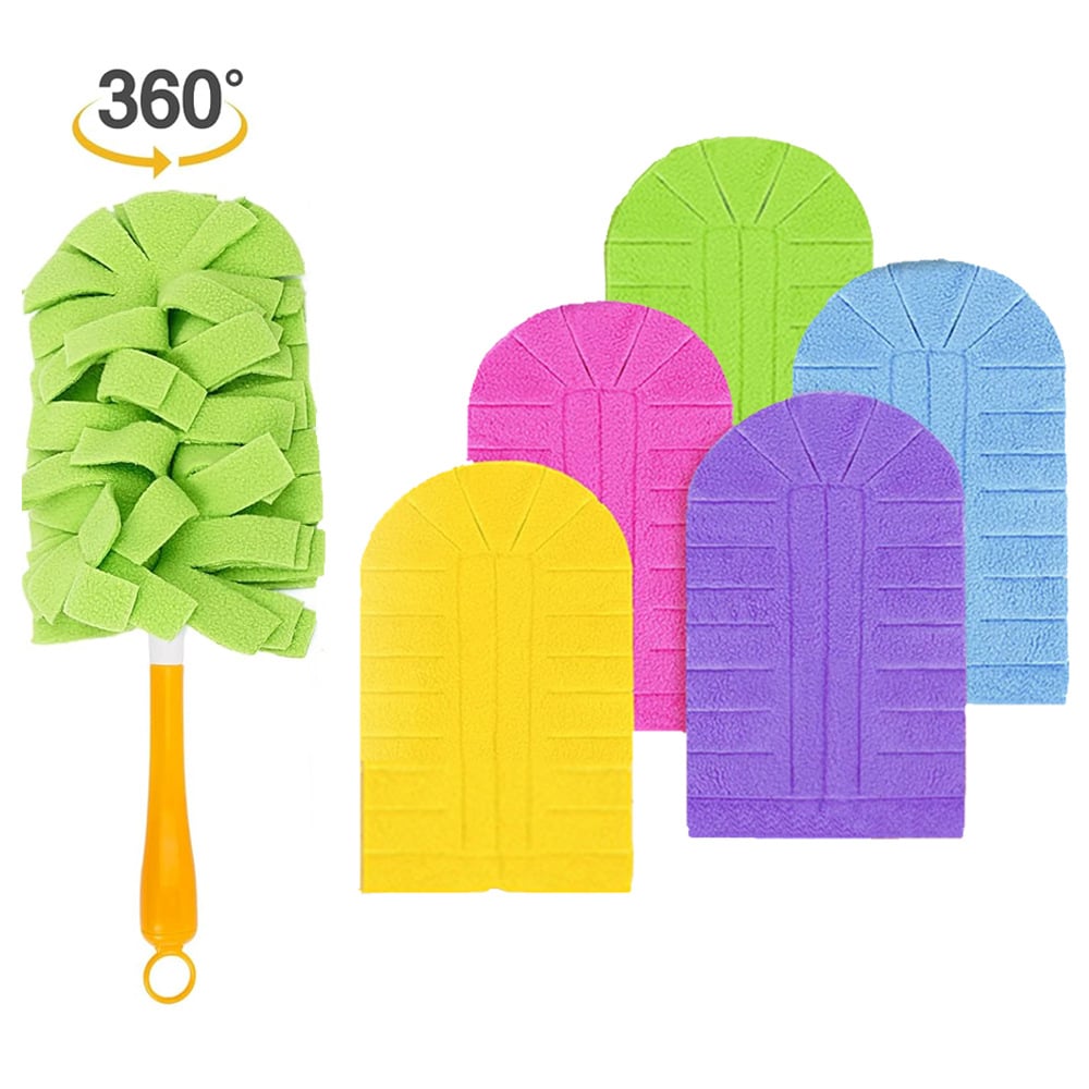 ✨ 360° Electrostatic Duster Kit with Handle & Refills🏠Sustainable Choice for a Dust-Free Home