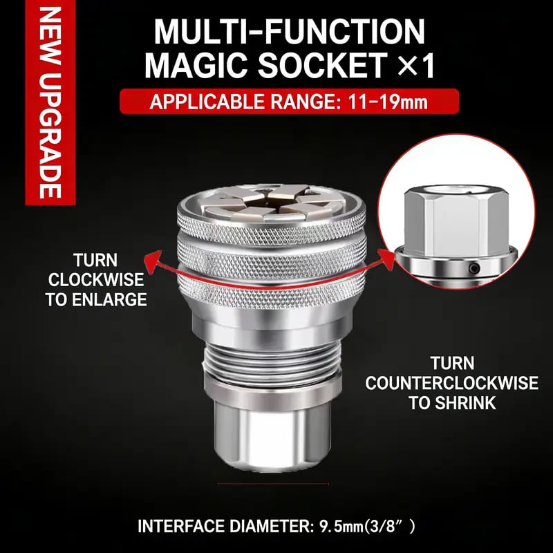 Multi-Function Universal Socket Wrench Tool(2 in 1 Kit)