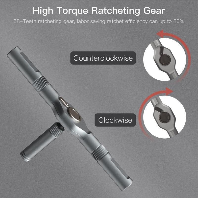 🔥24 in 1 DlY Screwdriver Set Magnetic Compact and Portable Ratchet Screwdriver