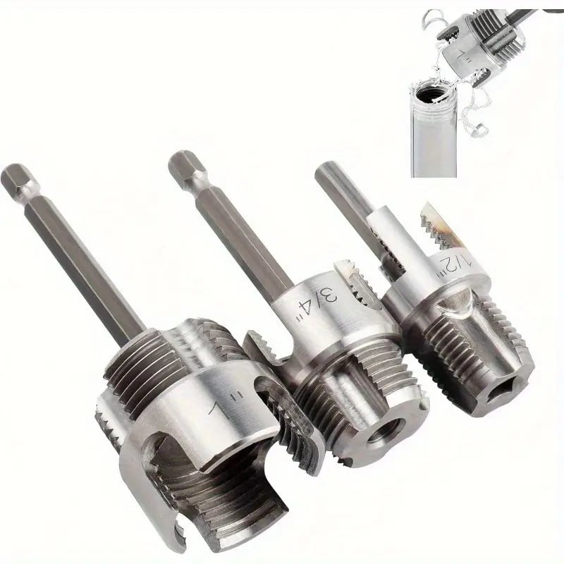 Heavy-Duty Alloy Pipe Threading Tool Set - 1/2", 3/4", 1"