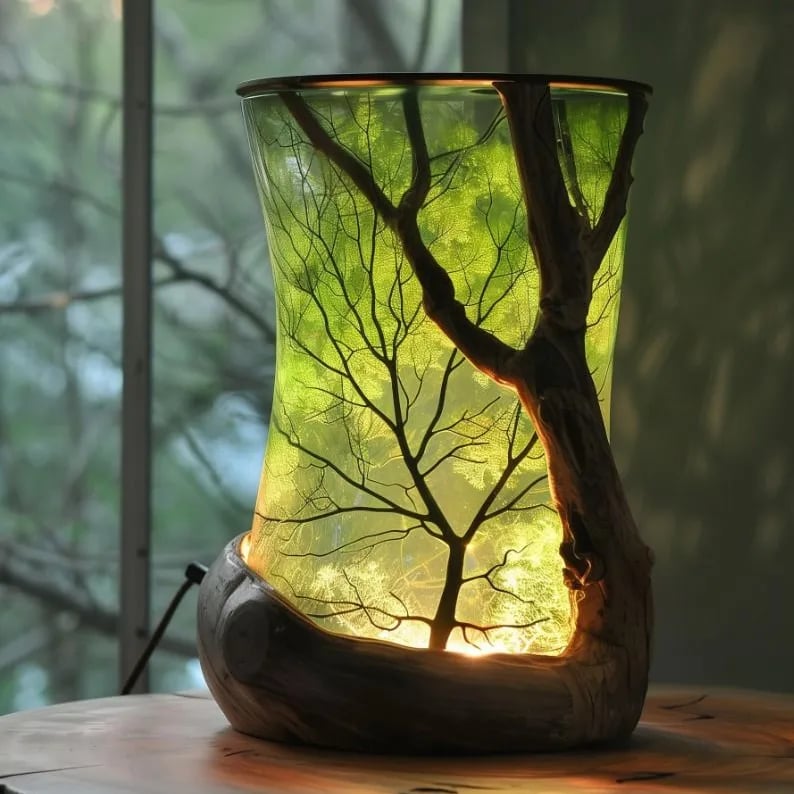 🔥“Enchanted Forest” Nature-Inspired Ambient Lamp