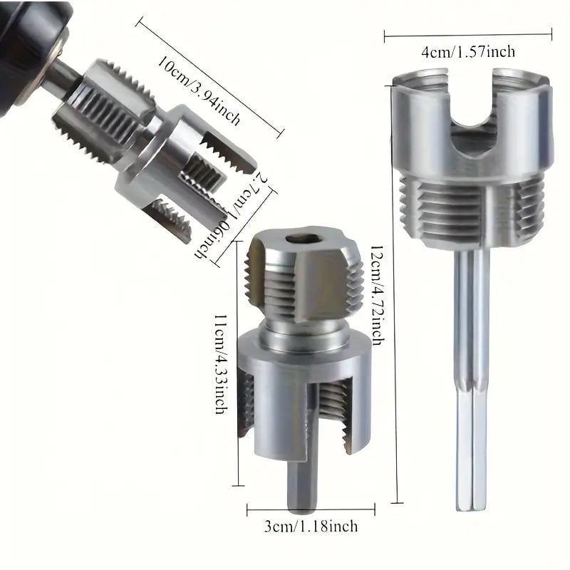 Heavy-Duty Alloy Pipe Threading Tool Set - 1/2", 3/4", 1"