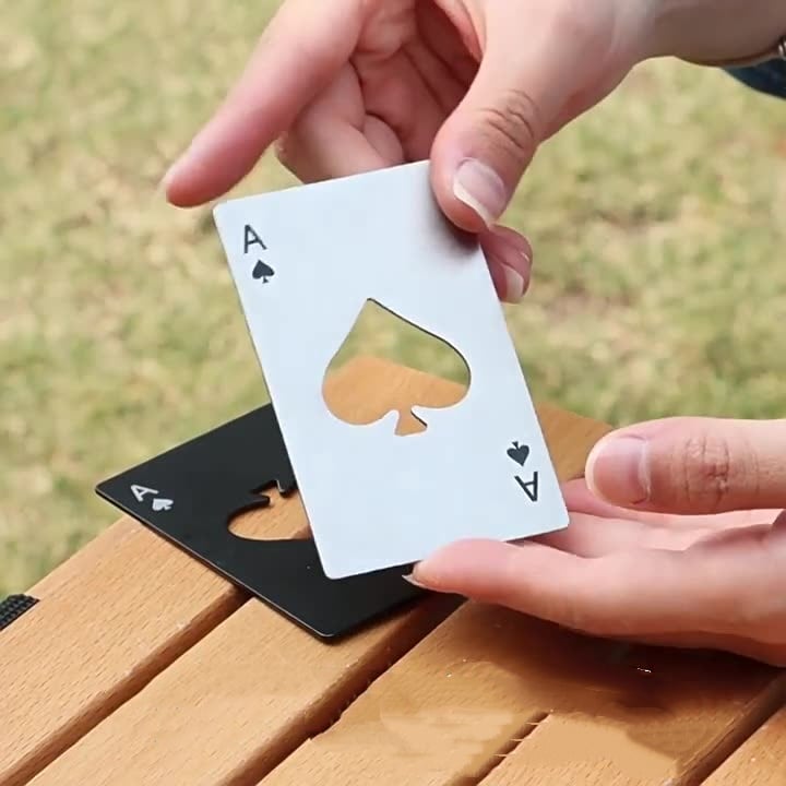 🔥2025 NEW ARRIVAL🔥 - Stainless Steel Poker Shaped Bottle Opener, Portable Non Slip Manual Beer Opener