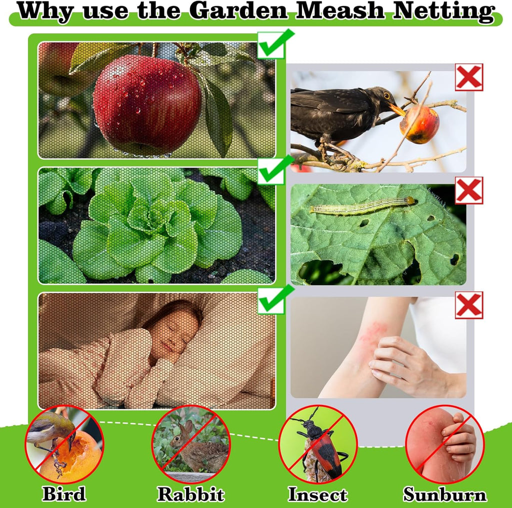 Summer Garden Must-Have ☀️ Bird & Insect Protection Net for Plants, Balconies & Patios