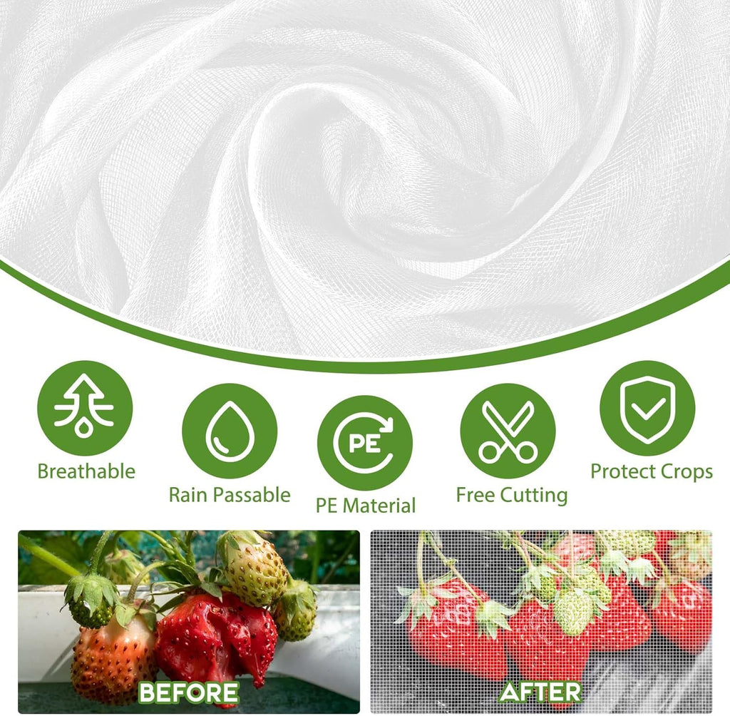 Summer Garden Must-Have ☀️ Bird & Insect Protection Net for Plants, Balconies & Patios