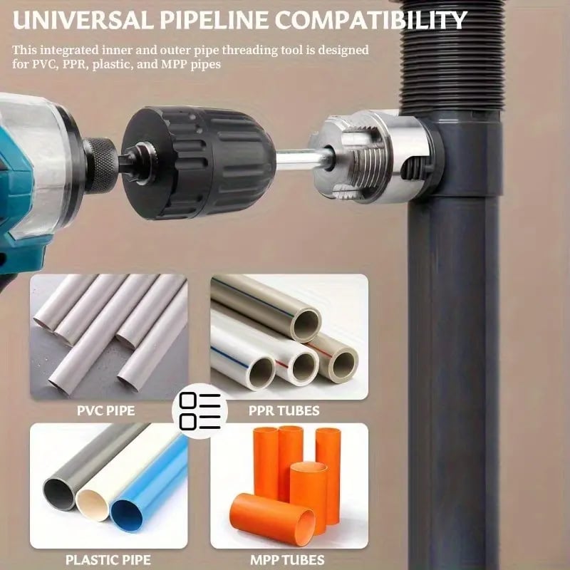 Heavy-Duty Alloy Pipe Threading Tool Set - 1/2", 3/4", 1"