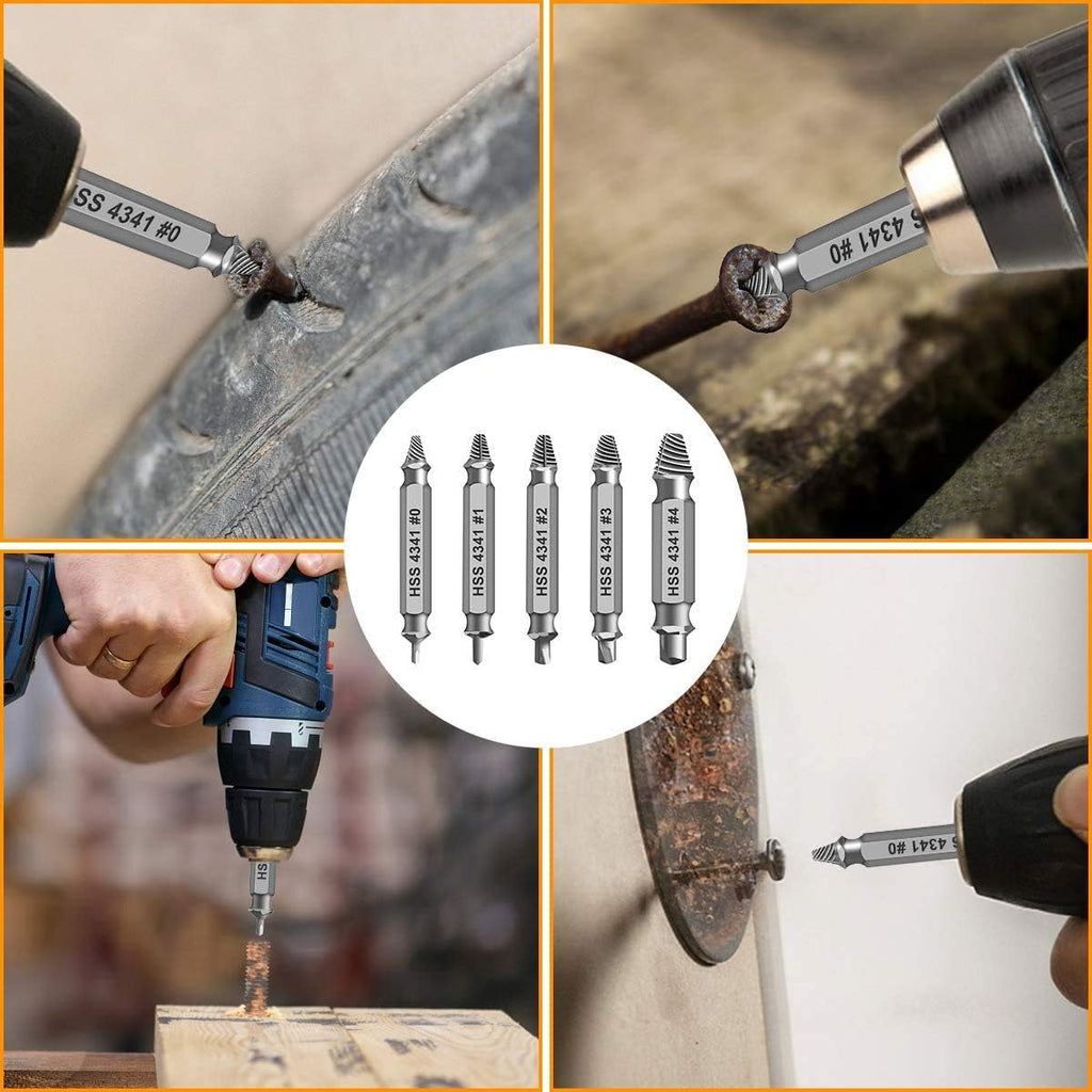 🛠️ Stripped Broken Screw Remover, 🔩6 Counts Set Easy Out Bolt Extractor