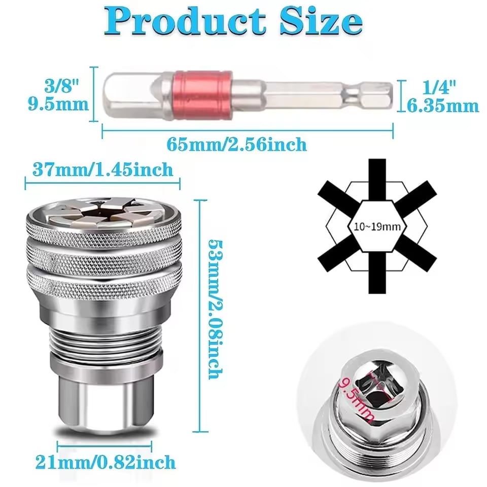 Multi-Function Universal Socket Wrench Tool(2 in 1 Kit)