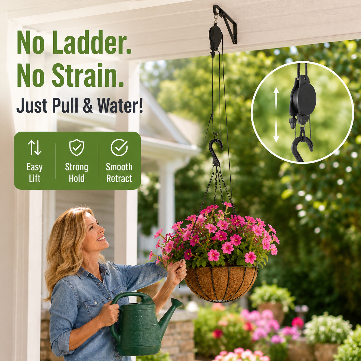 🌳Plant Pulley Set For Garden Baskets Pots, Birds Feeder