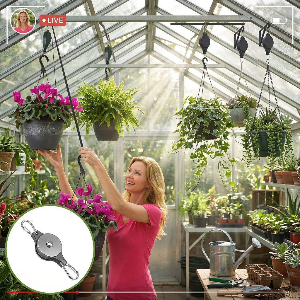 🌳Plant Pulley Set For Garden Baskets Pots, Birds Feeder