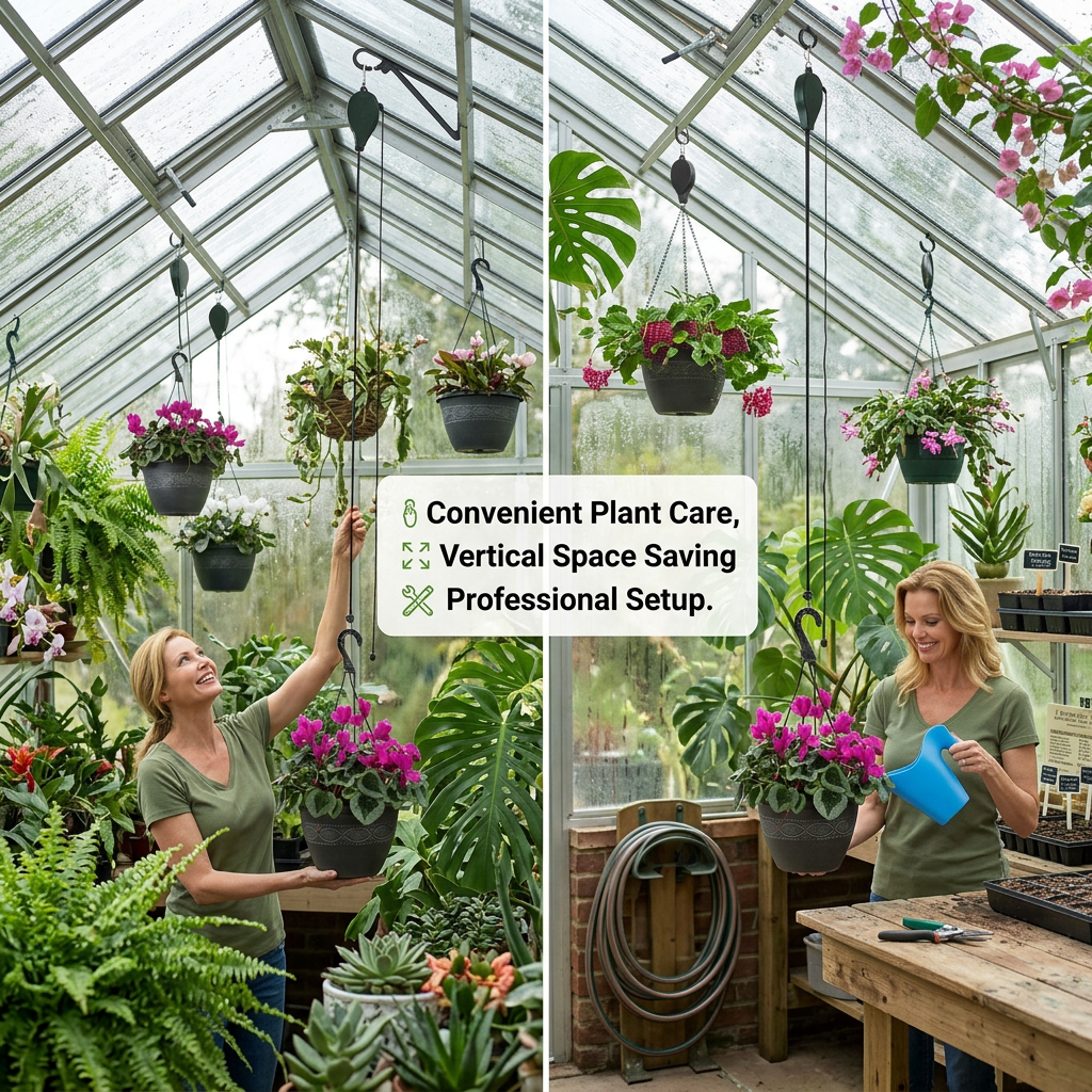 🌳Plant Pulley Set For Garden Baskets Pots, Birds Feeder