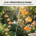 🌸✨ Hummingbird Feeder with Wind Chimes – Premium Glass Garden Decor