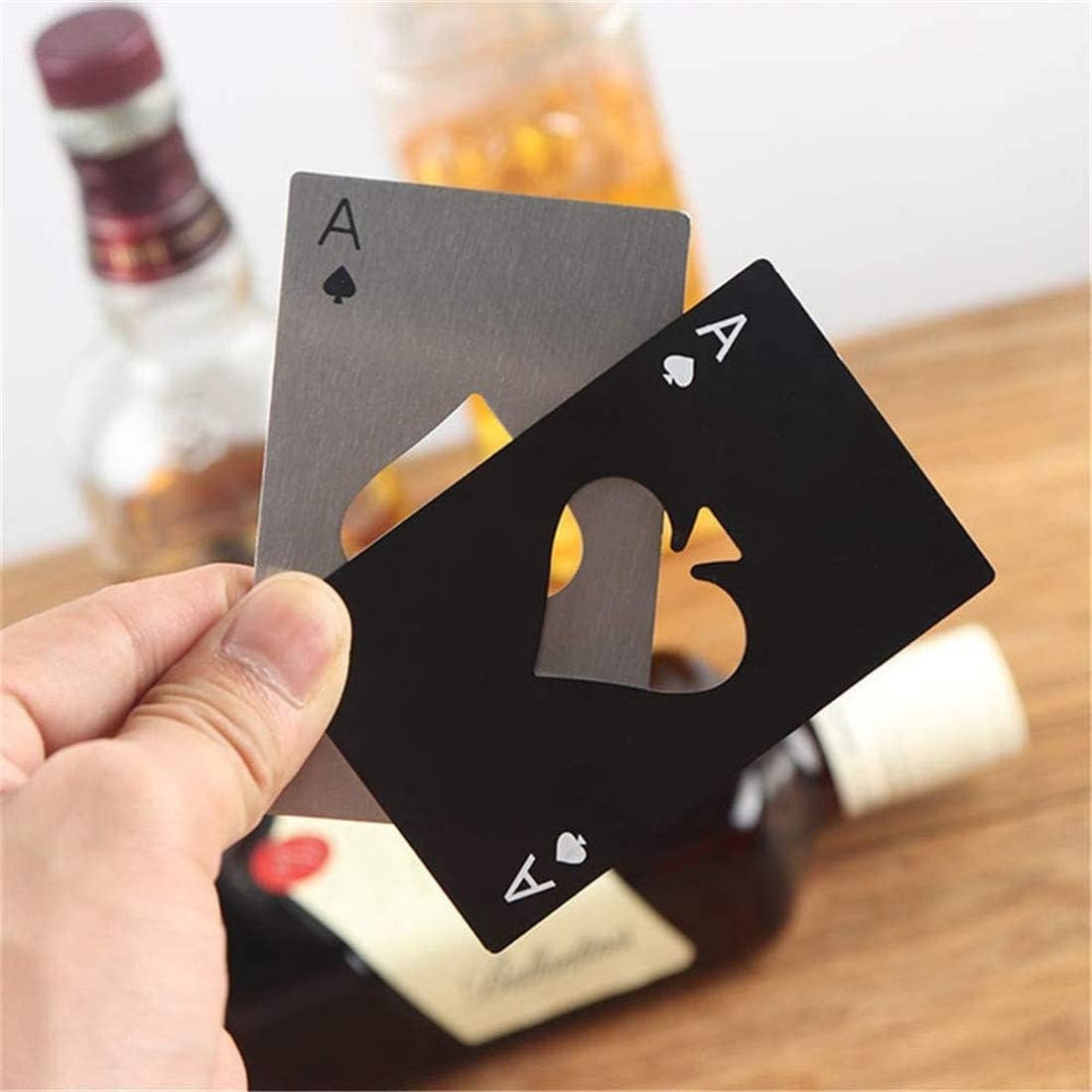 🔥2025 NEW ARRIVAL🔥 - Stainless Steel Poker Shaped Bottle Opener, Portable Non Slip Manual Beer Opener