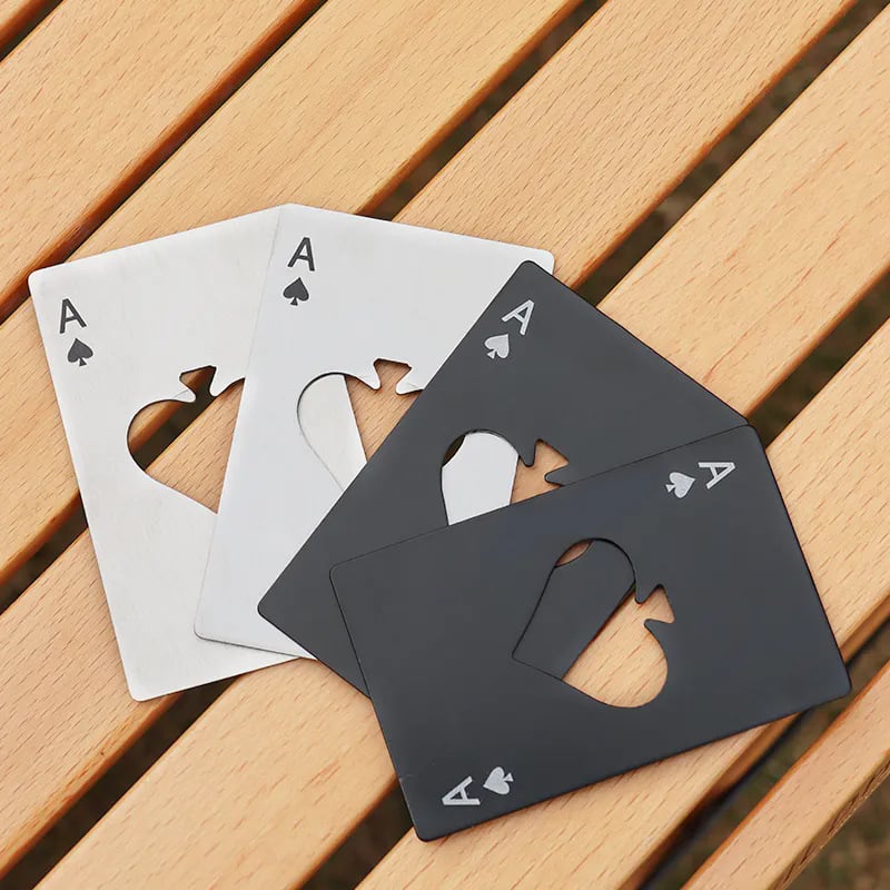 🔥2025 NEW ARRIVAL🔥 - Stainless Steel Poker Shaped Bottle Opener, Portable Non Slip Manual Beer Opener