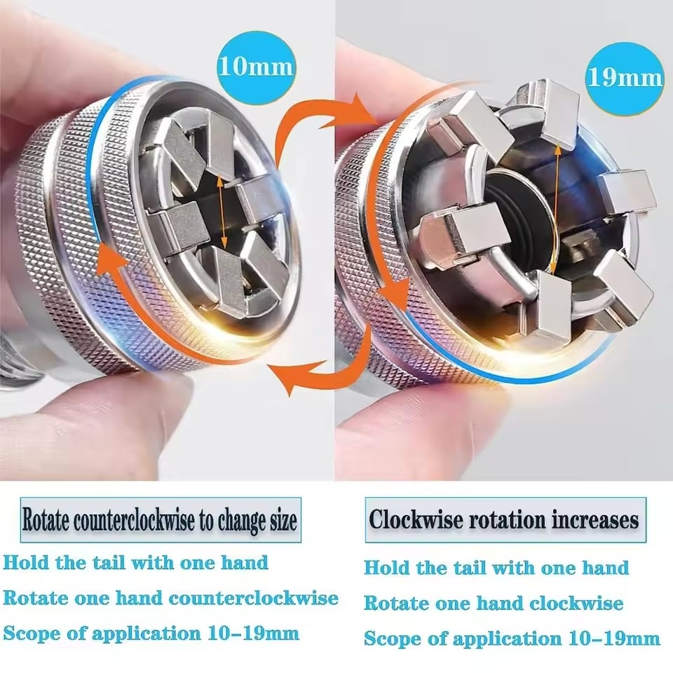 Multi-Function Universal Socket Wrench Tool(2 in 1 Kit)