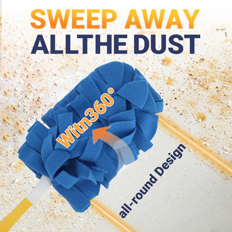 ✨ 360° Electrostatic Duster Kit with Handle & Refills🏠Sustainable Choice for a Dust-Free Home