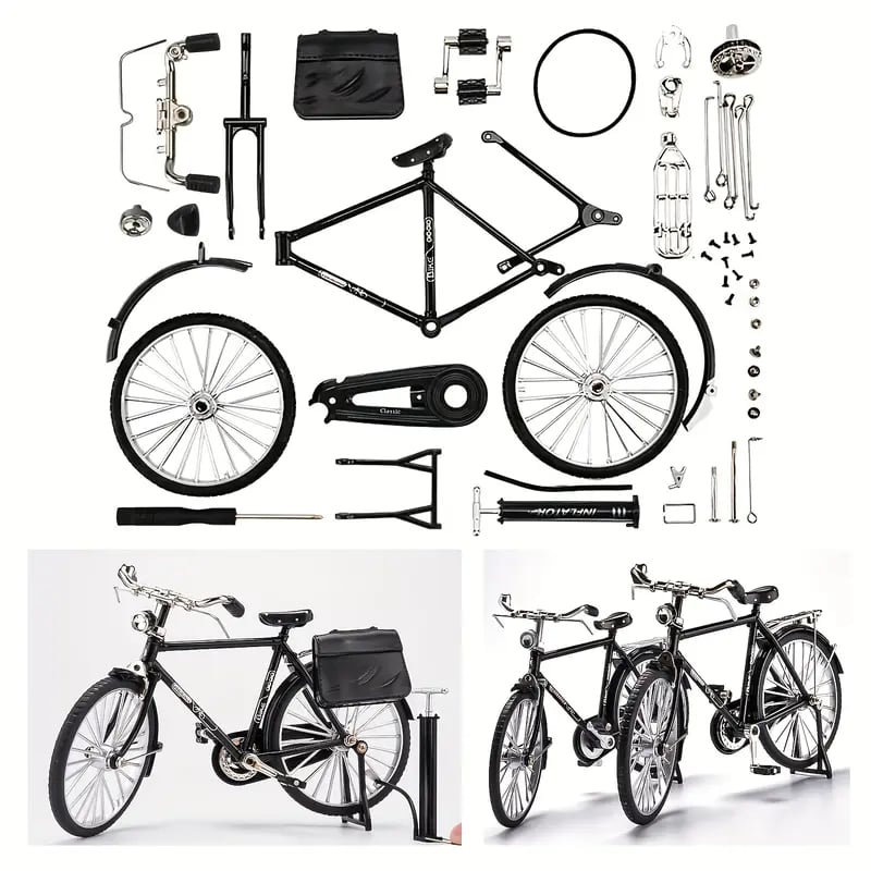 🚲52-Piece Brain-Training/Hands-On/Retro Bicycle Model Set